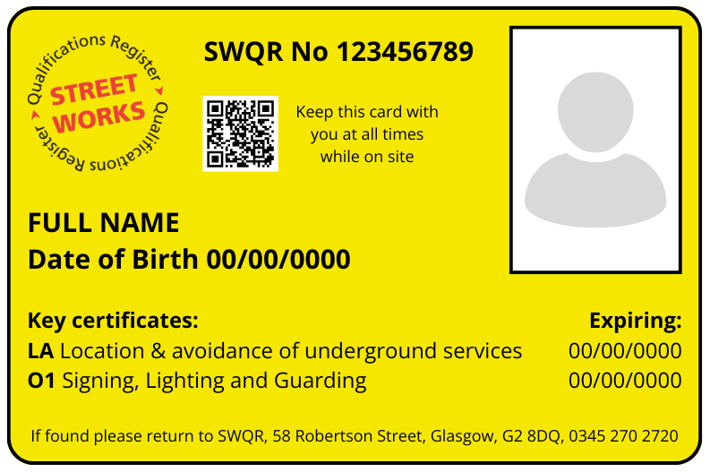 Streetworks Operative Card